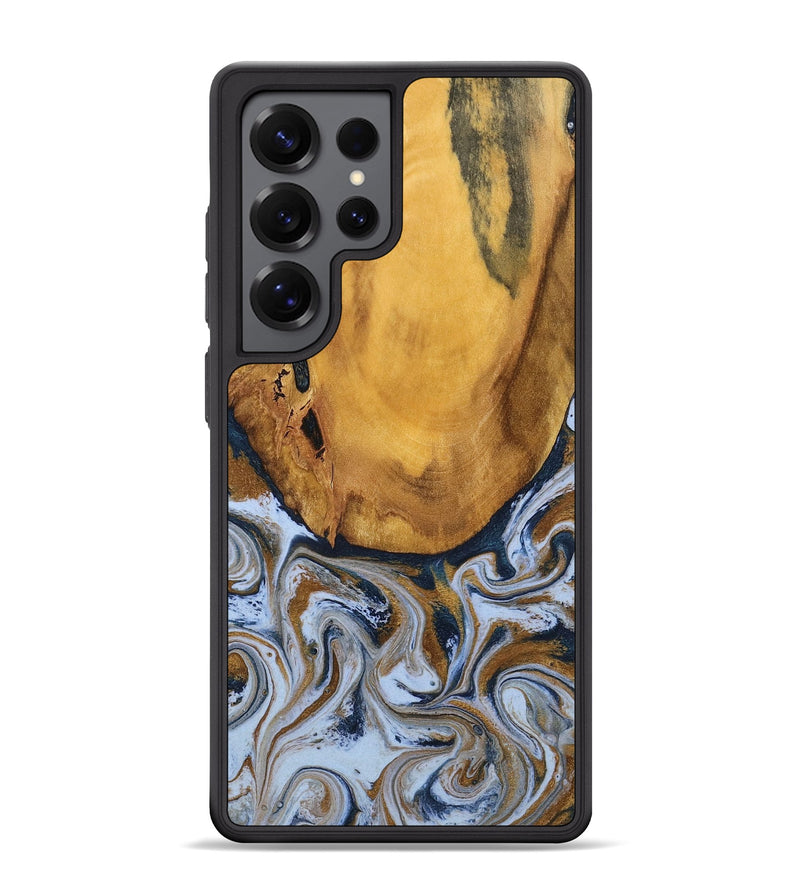 Galaxy S25 Ultra Wood Phone Case - Lyra (Teal & Gold, 790399)