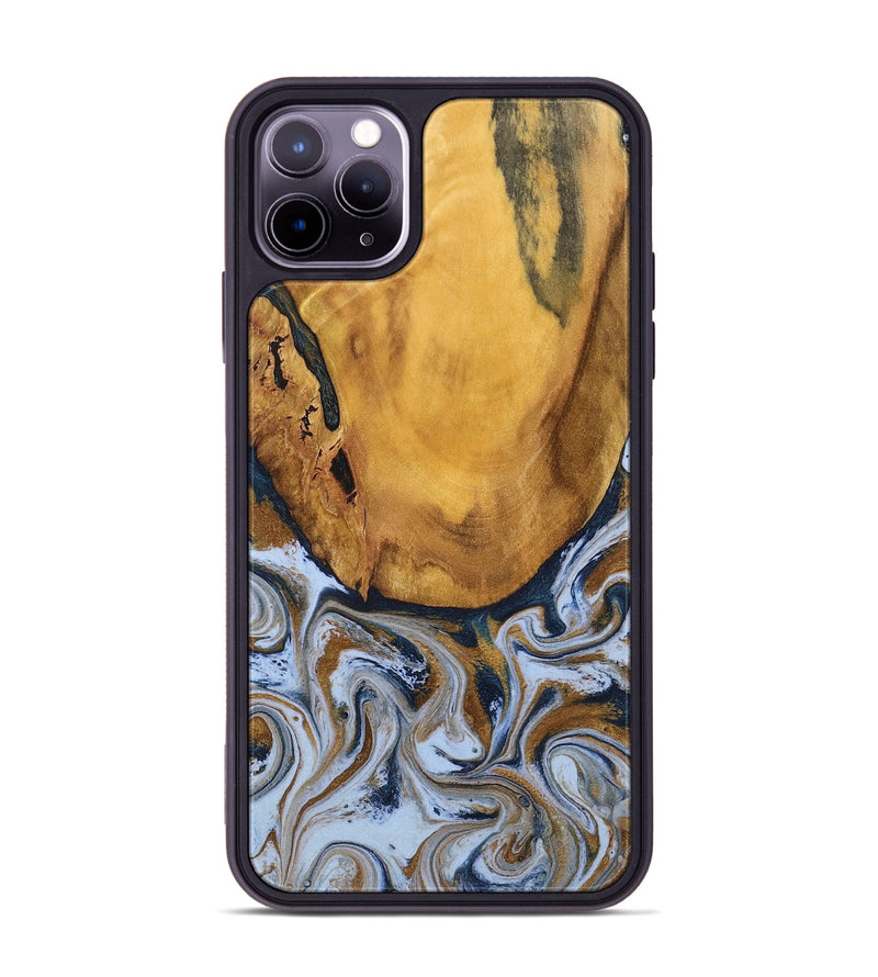 iPhone 11 Pro Max Wood Phone Case - Lyra (Teal & Gold, 790399)