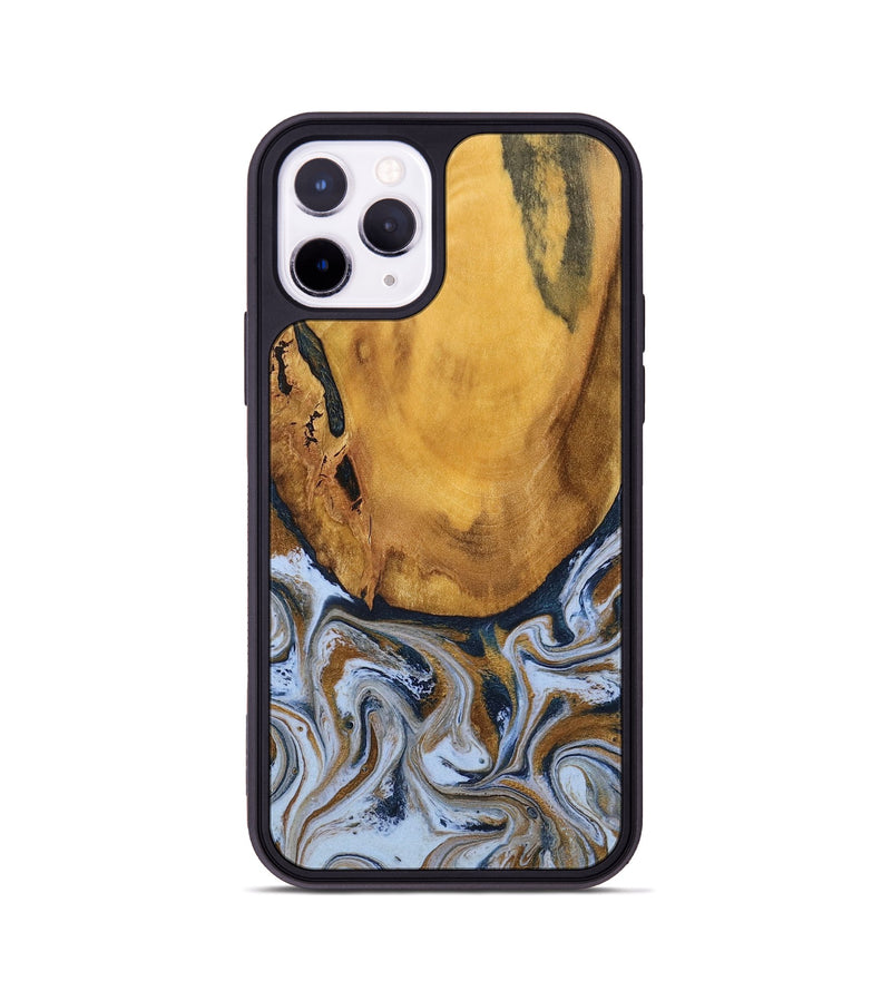 iPhone 11 Pro Wood Phone Case - Lyra (Teal & Gold, 790399)
