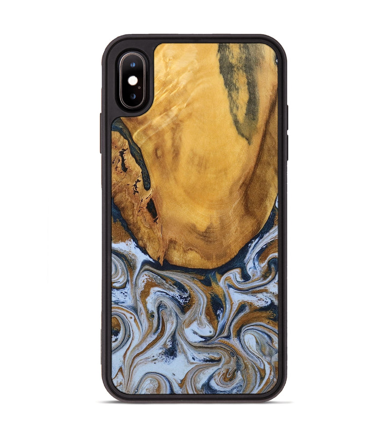iPhone Xs Max Wood Phone Case - Lyra (Teal & Gold, 790399)