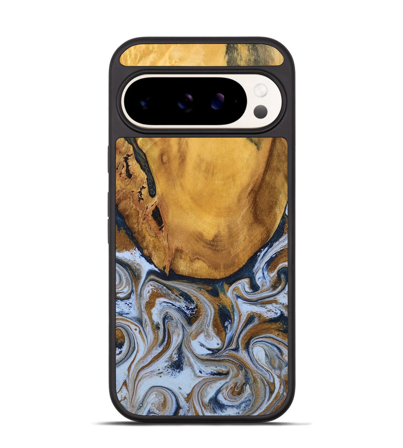 Pixel 9 Wood Phone Case - Lyra (Teal & Gold, 790399)