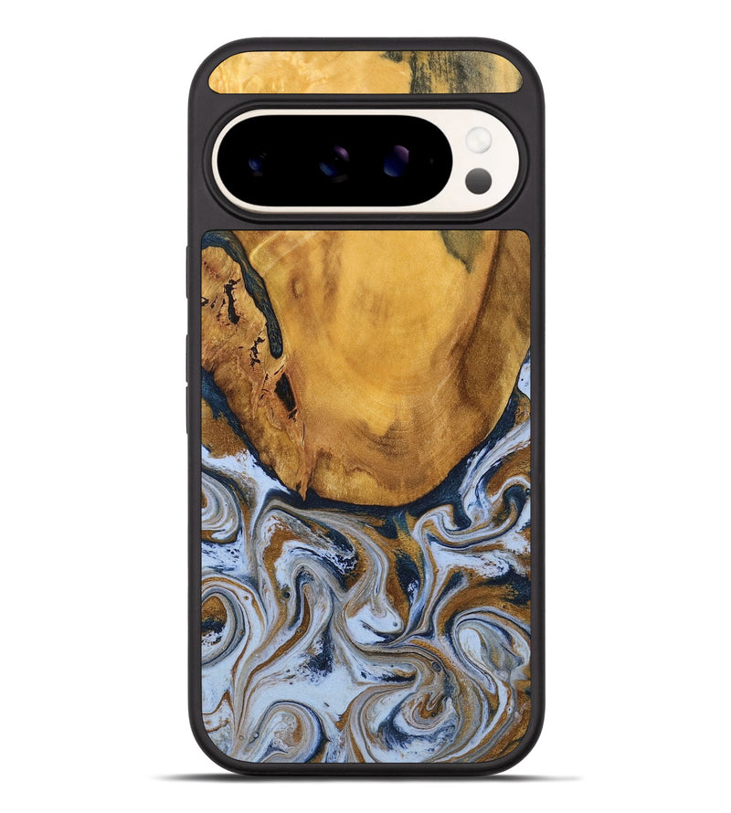 Pixel 9 Pro XL Wood Phone Case - Lyra (Teal & Gold, 790399)