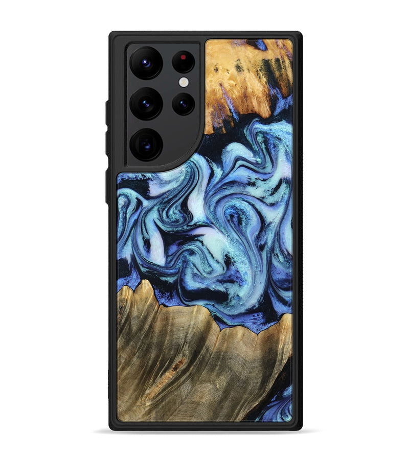 Galaxy S22 Ultra Wood Phone Case - Sybil (Blue, 790433)