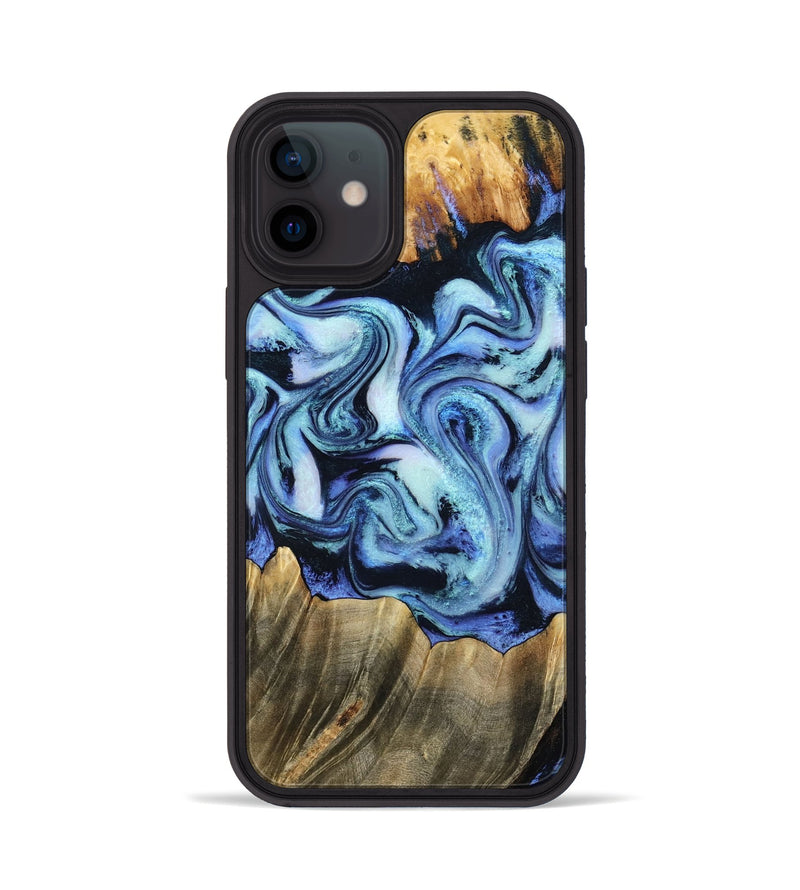 iPhone 12 Wood Phone Case - Sybil (Blue, 790433)