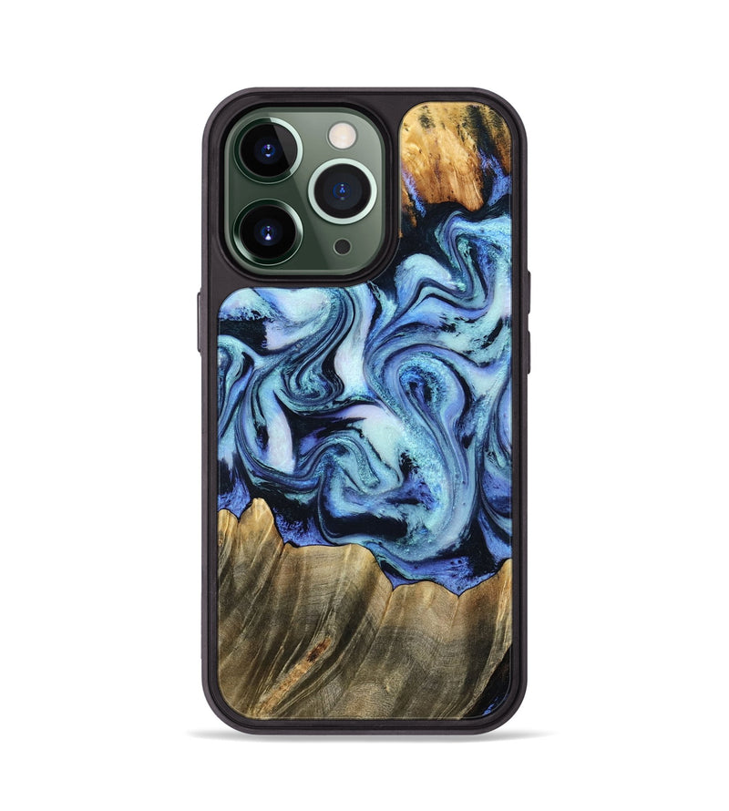 iPhone 13 Pro Wood Phone Case - Sybil (Blue, 790433)
