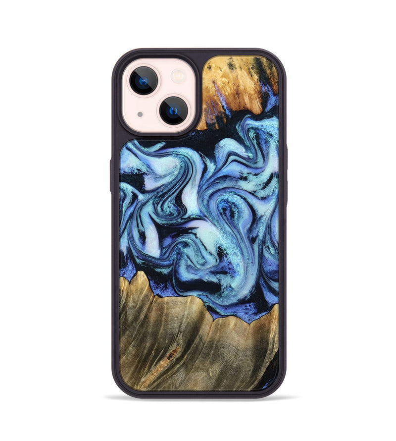 iPhone 14 Wood Phone Case - Sybil (Blue, 790433)