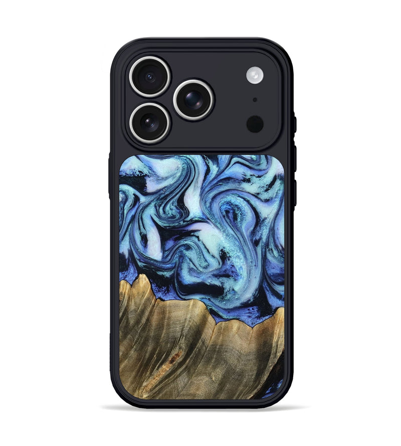 iPhone 17 Pro Wood Phone Case - Sybil (Blue, 790433)
