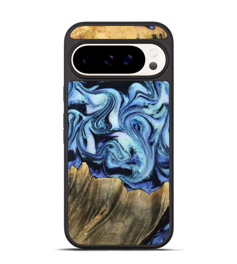 Pixel 9 Wood Phone Case - Sybil (Blue, 790433)