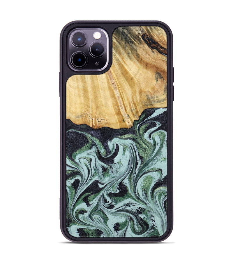 iPhone 11 Pro Max Wood Phone Case - Armand (Green, 790435)