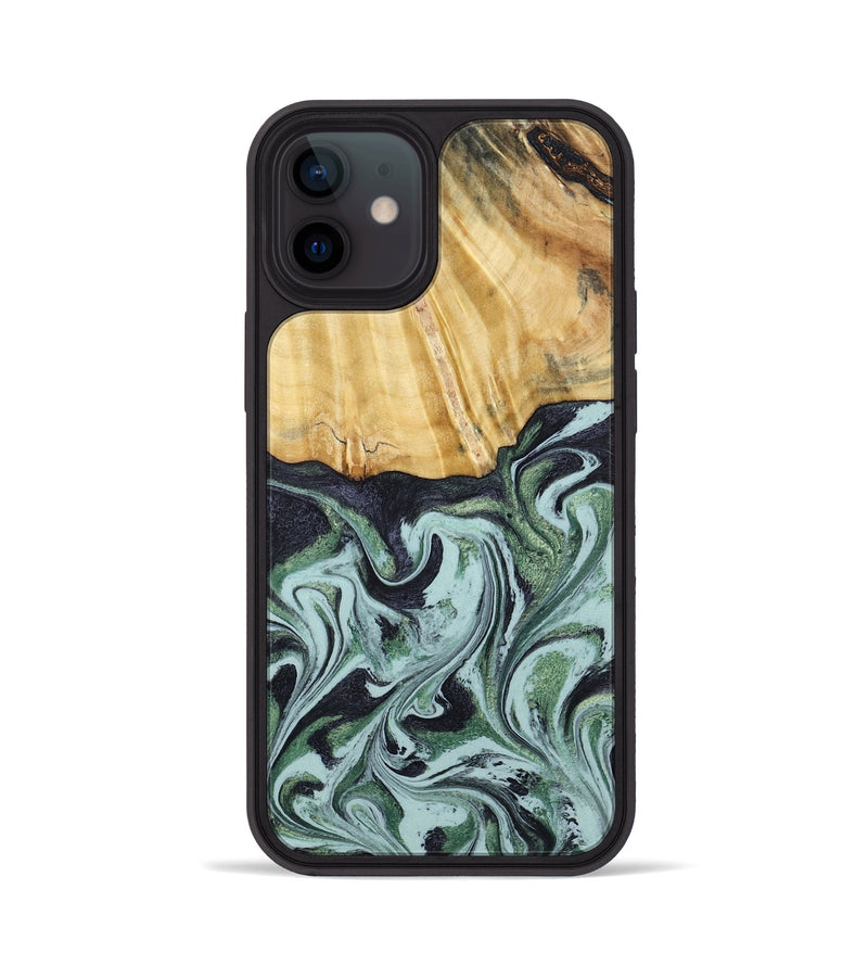 iPhone 12 Wood Phone Case - Armand (Green, 790435)