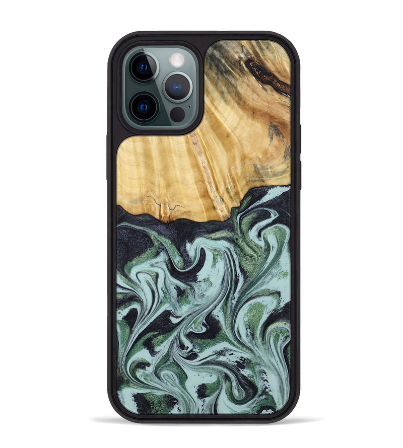 iPhone 12 Pro Max Wood Phone Case - Armand (Green, 790435)