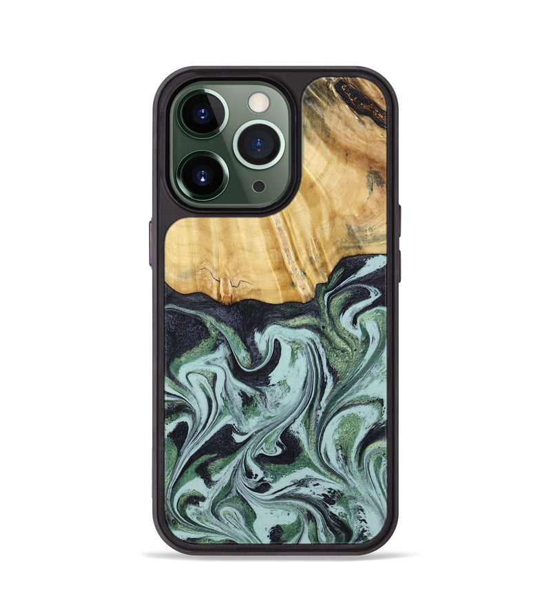 iPhone 13 Pro Wood Phone Case - Armand (Green, 790435)