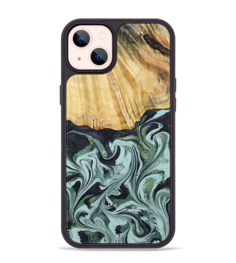 iPhone 14 Plus Wood Phone Case - Armand (Green, 790435)