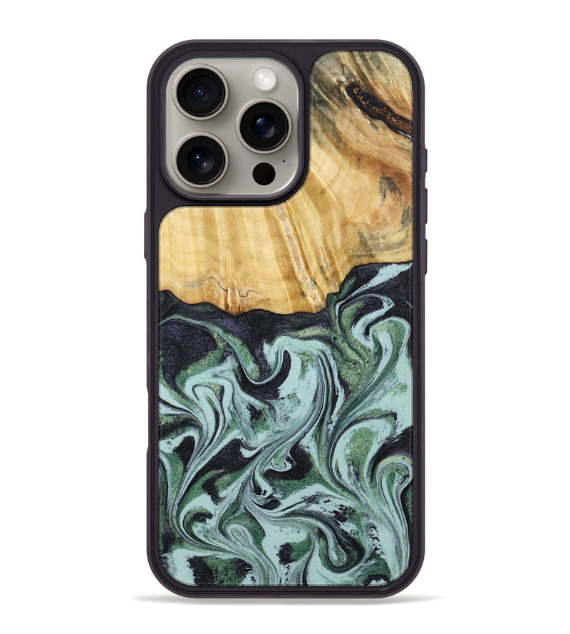 iPhone 16 Pro Max Wood Phone Case - Armand (Green, 790435)