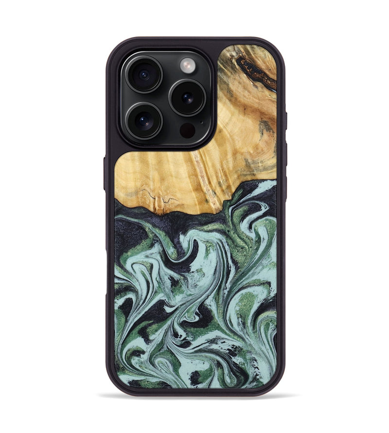 iPhone 16 Pro Wood Phone Case - Armand (Green, 790435)