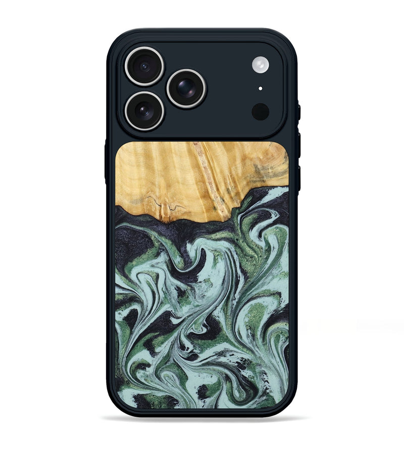 iPhone 17 Pro Max Wood Phone Case - Armand (Green, 790435)