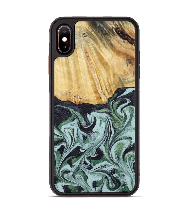 iPhone Xs Max Wood Phone Case - Armand (Green, 790435)