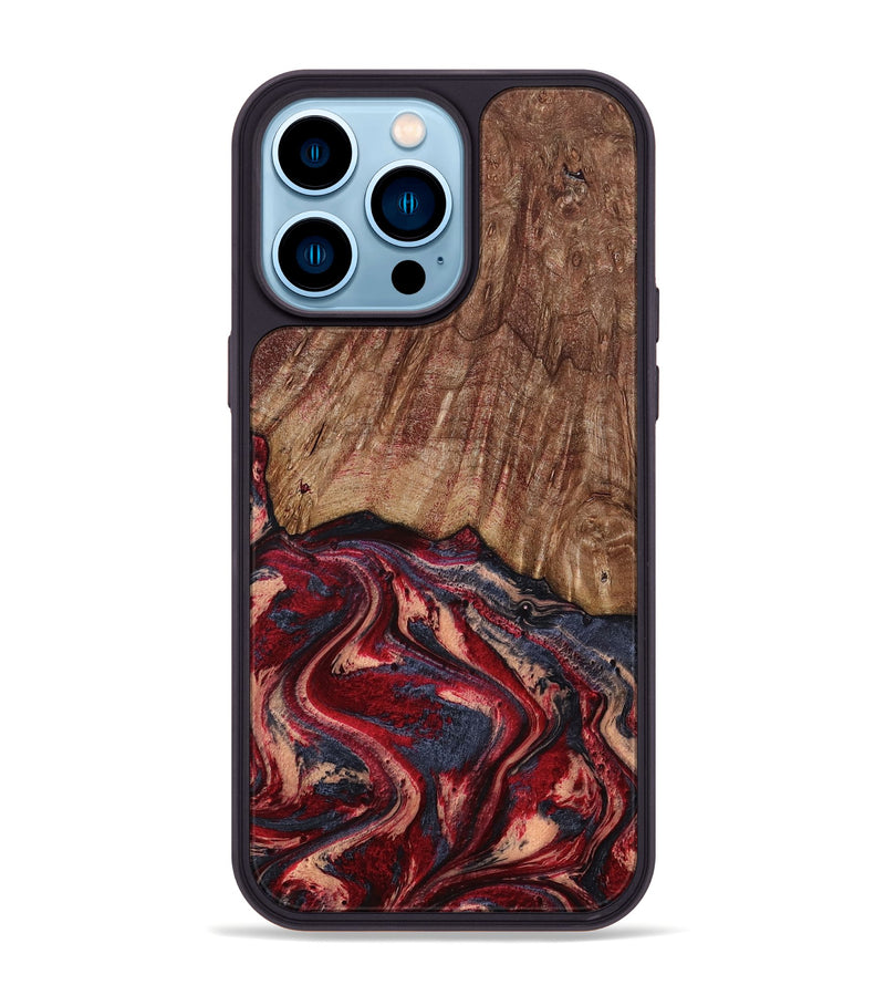 iPhone 14 Pro Max Wood Phone Case - Jenny (Red, 790512)