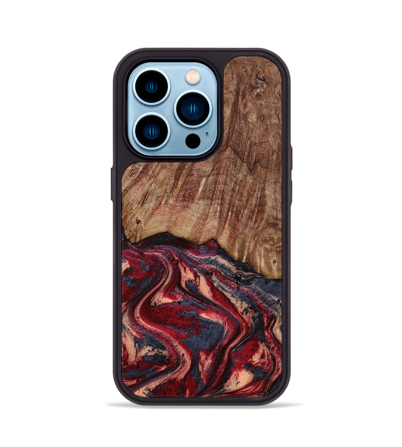 iPhone 14 Pro Wood Phone Case - Jenny (Red, 790512)