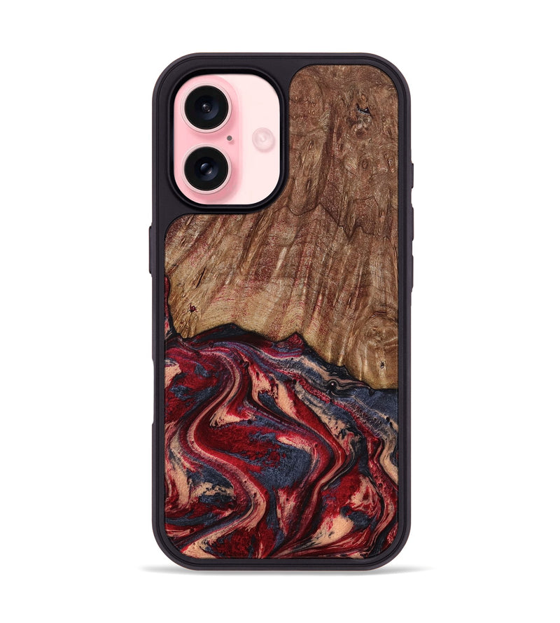 iPhone 16 Wood Phone Case - Jenny (Red, 790512)