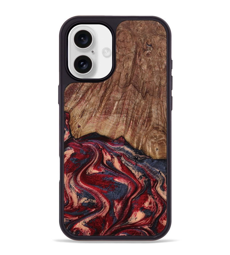 iPhone 16 Plus Wood Phone Case - Jenny (Red, 790512)