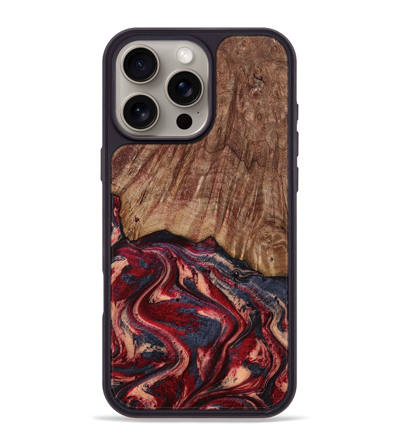 iPhone 16 Pro Max Wood Phone Case - Jenny (Red, 790512)