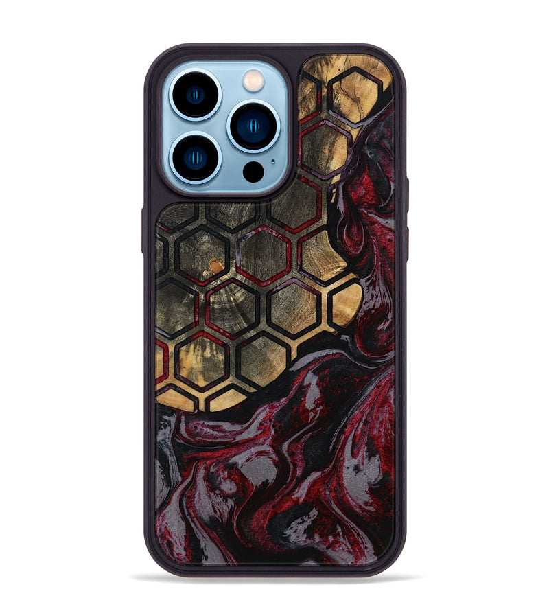 iPhone 14 Pro Max Wood Phone Case - Eboni (Pattern, 790533)