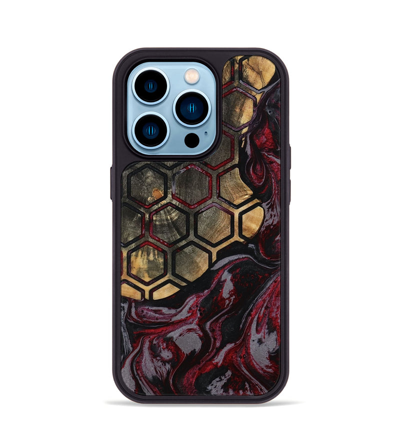 iPhone 14 Pro Wood Phone Case - Eboni (Pattern, 790533)