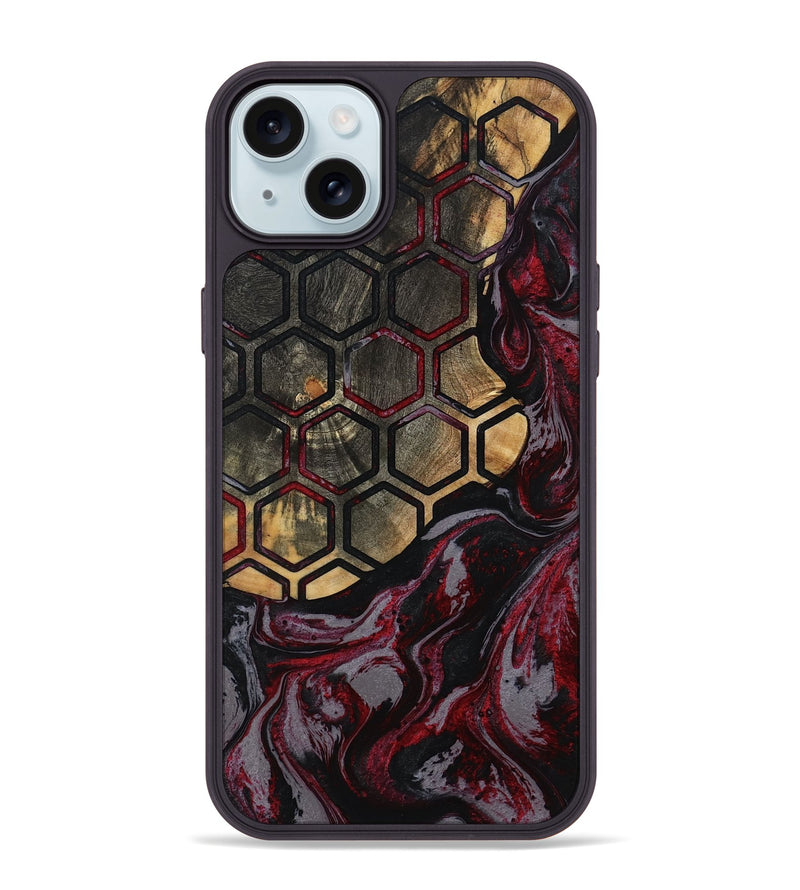 iPhone 15 Plus Wood Phone Case - Eboni (Pattern, 790533)