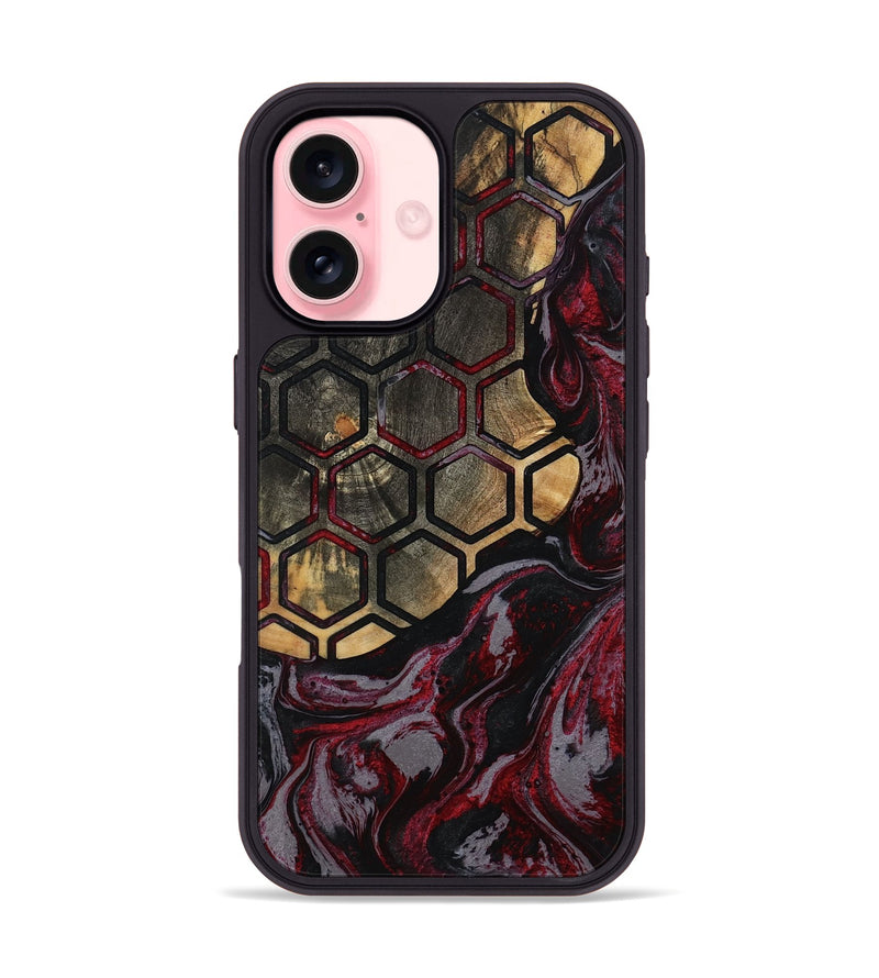 iPhone 16 Wood Phone Case - Eboni (Pattern, 790533)