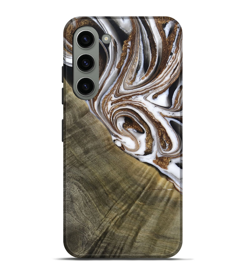 Galaxy S23 Plus Wood Live Edge Phone Case - Maisy (Black & White, 790594)