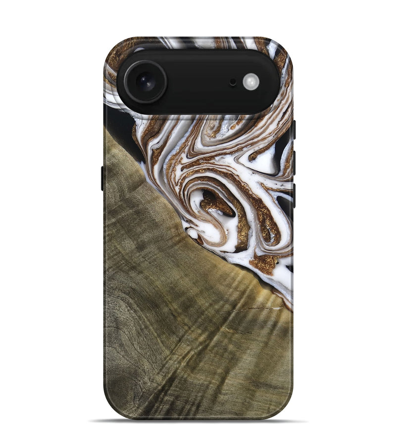 iPhone 17 Air Wood Live Edge Phone Case - Maisy (Black & White, 790594)
