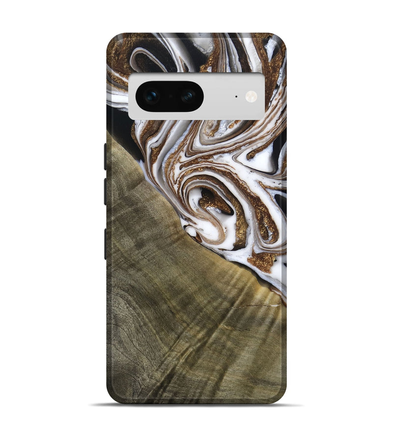 Pixel 7 Wood Live Edge Phone Case - Maisy (Black & White, 790594)