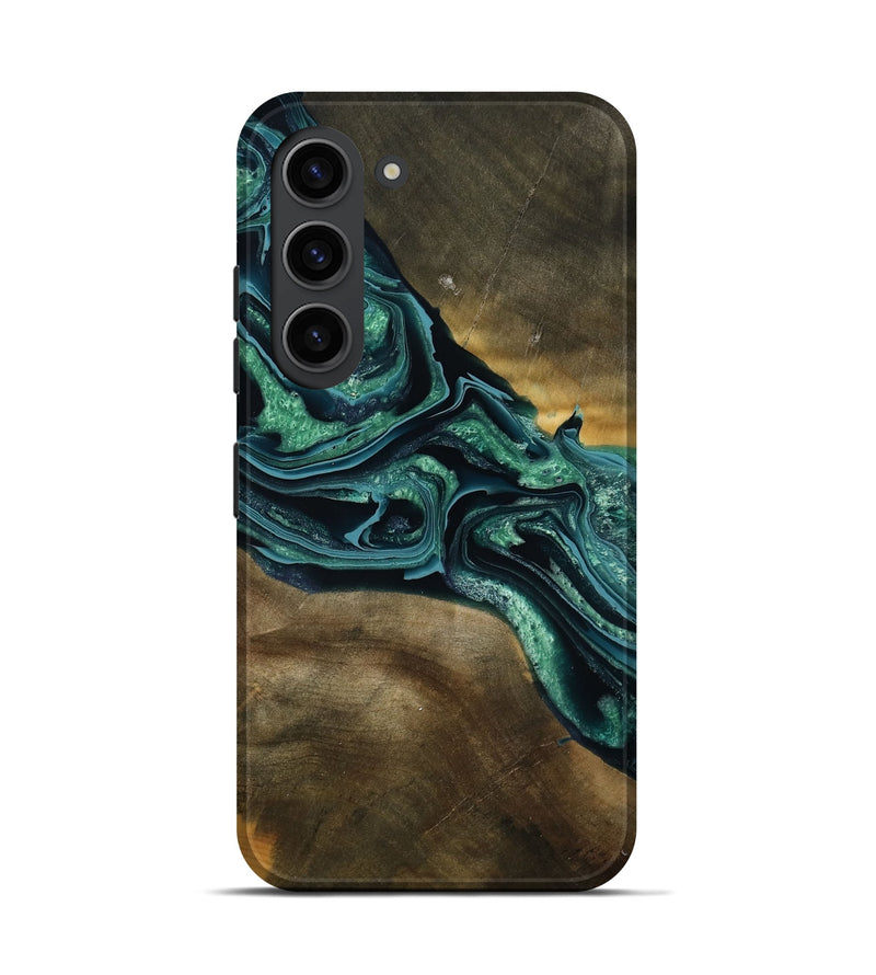 Galaxy S23 Wood Live Edge Phone Case - Roswell (Green, 790605)