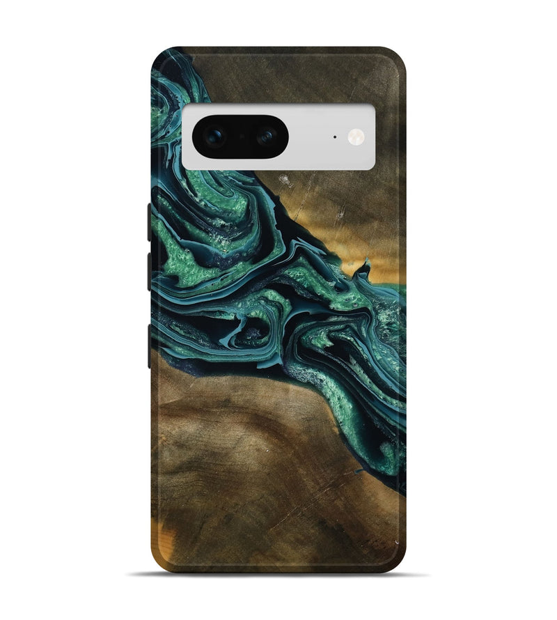 Pixel 7 Wood Live Edge Phone Case - Roswell (Green, 790605)