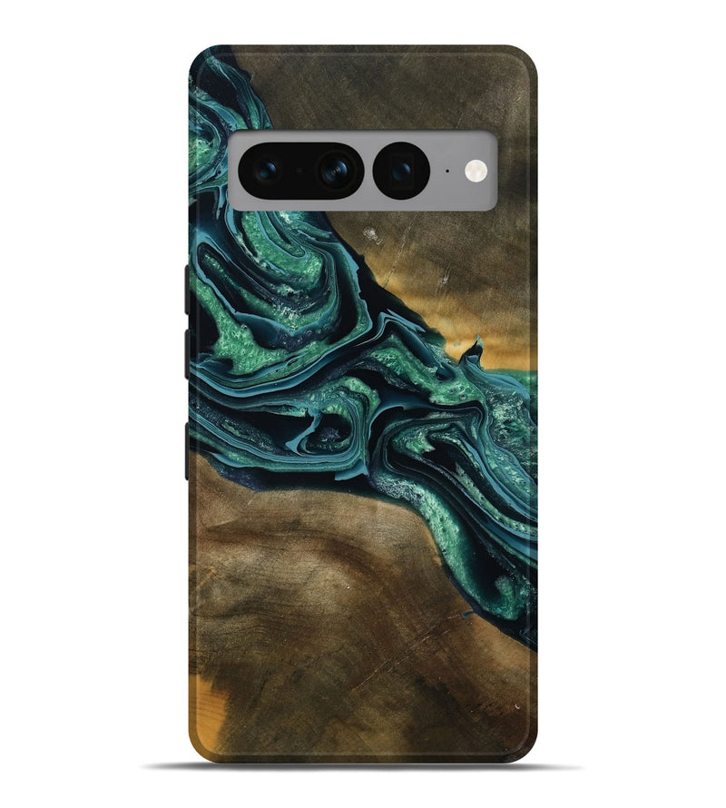 Pixel 7 Pro Wood Live Edge Phone Case - Roswell (Green, 790605)