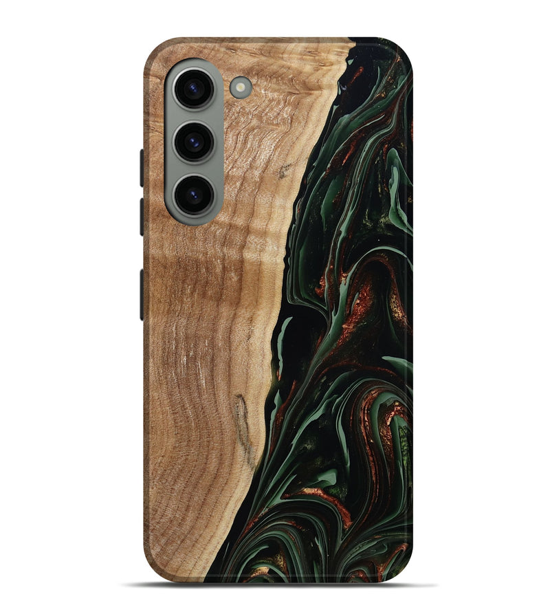 Galaxy S23 Plus Wood Live Edge Phone Case - Lisette (Green, 790610)