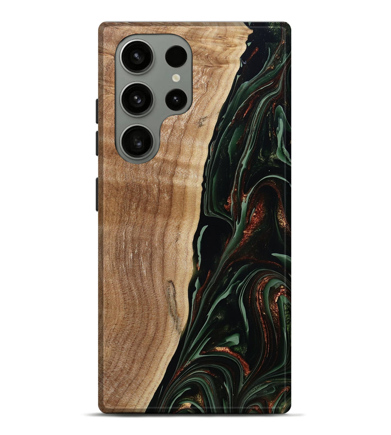 Galaxy S23 Ultra Wood Live Edge Phone Case - Lisette (Green, 790610)