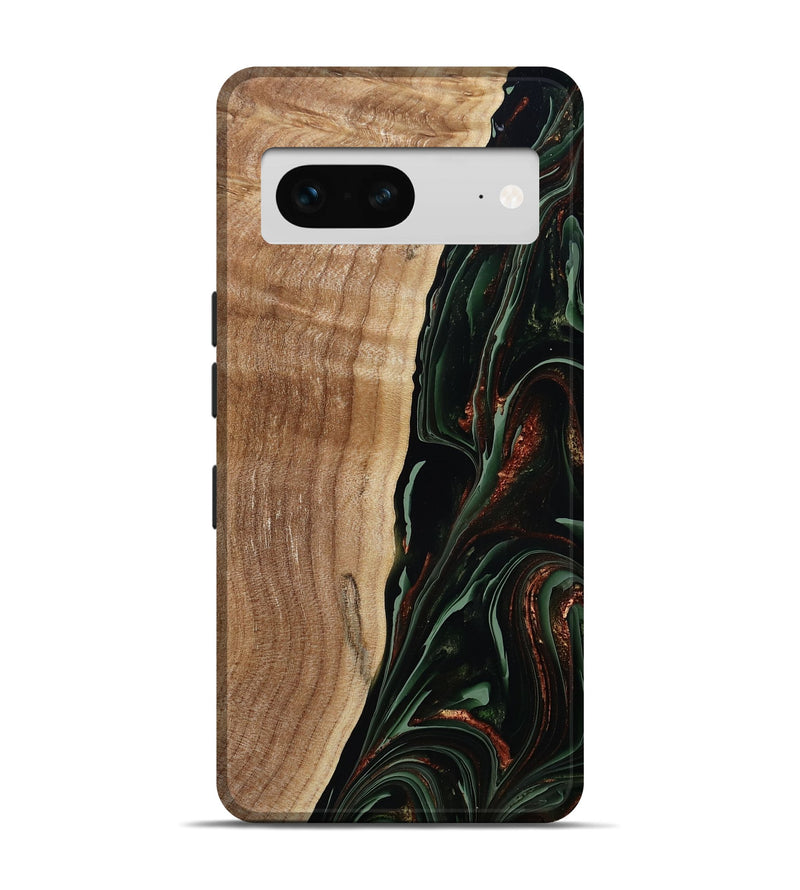 Pixel 7 Wood Live Edge Phone Case - Lisette (Green, 790610)