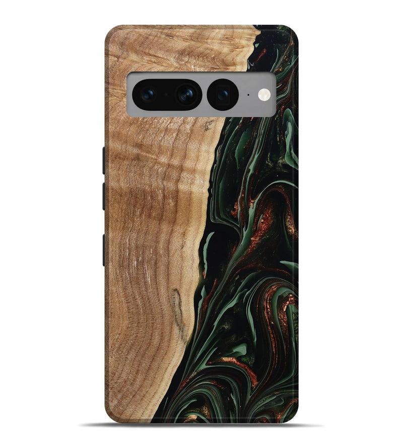 Pixel 7 Pro Wood Live Edge Phone Case - Lisette (Green, 790610)