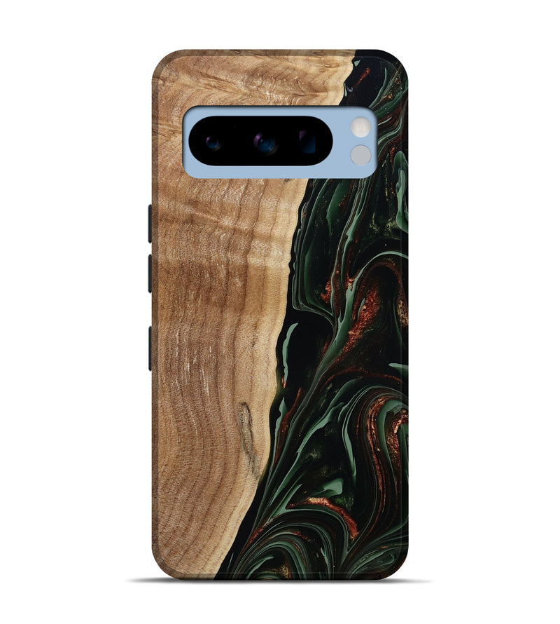 Pixel 8 Pro Wood Live Edge Phone Case - Lisette (Green, 790610)