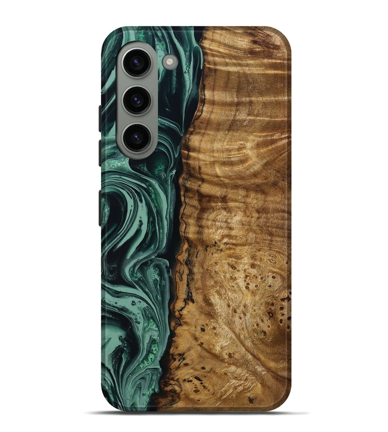 Galaxy S23 Plus Wood Live Edge Phone Case - Amiya (Green, 790612)