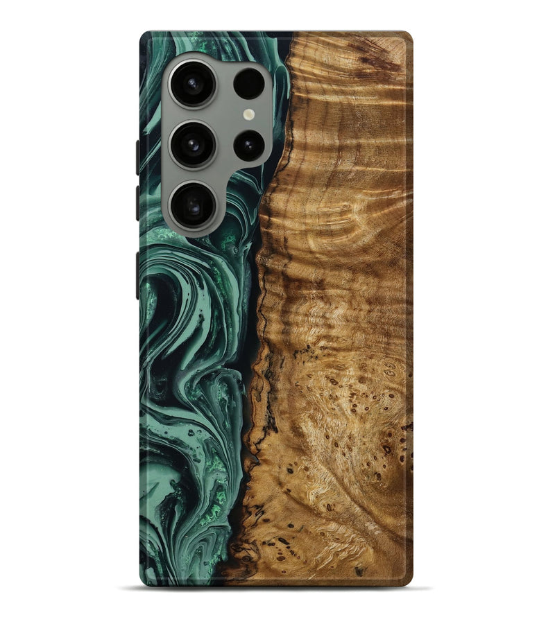 Galaxy S24 Ultra Wood Live Edge Phone Case - Amiya (Green, 790612)