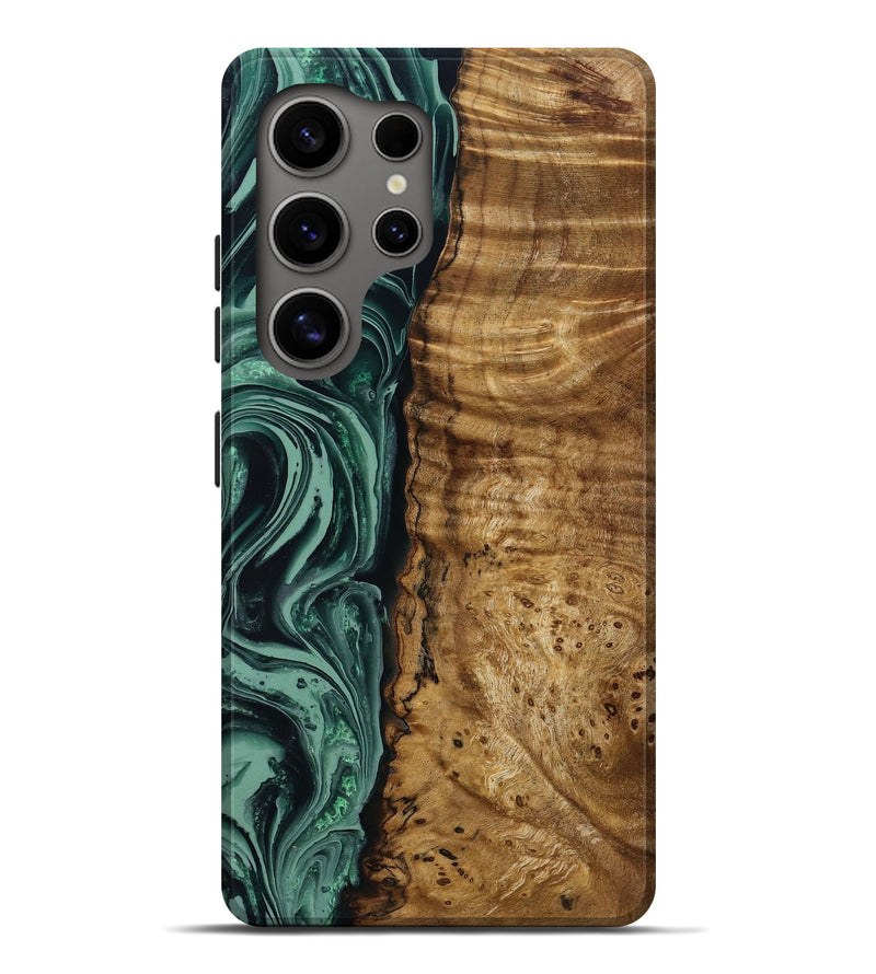Galaxy S25 Ultra Wood Live Edge Phone Case - Amiya (Green, 790612)