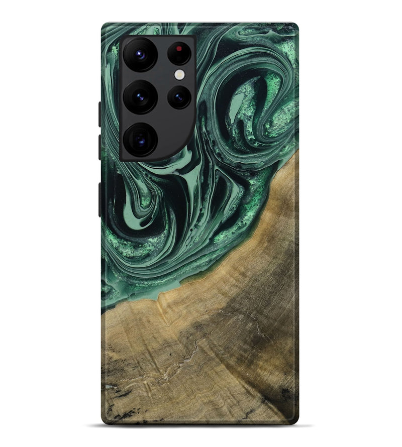 Galaxy S22 Ultra Wood Live Edge Phone Case - Karli (Green, 790615)