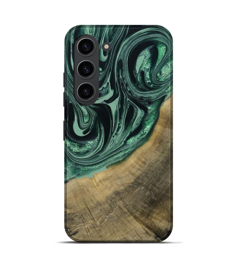 Galaxy S23 Wood Live Edge Phone Case - Karli (Green, 790615)