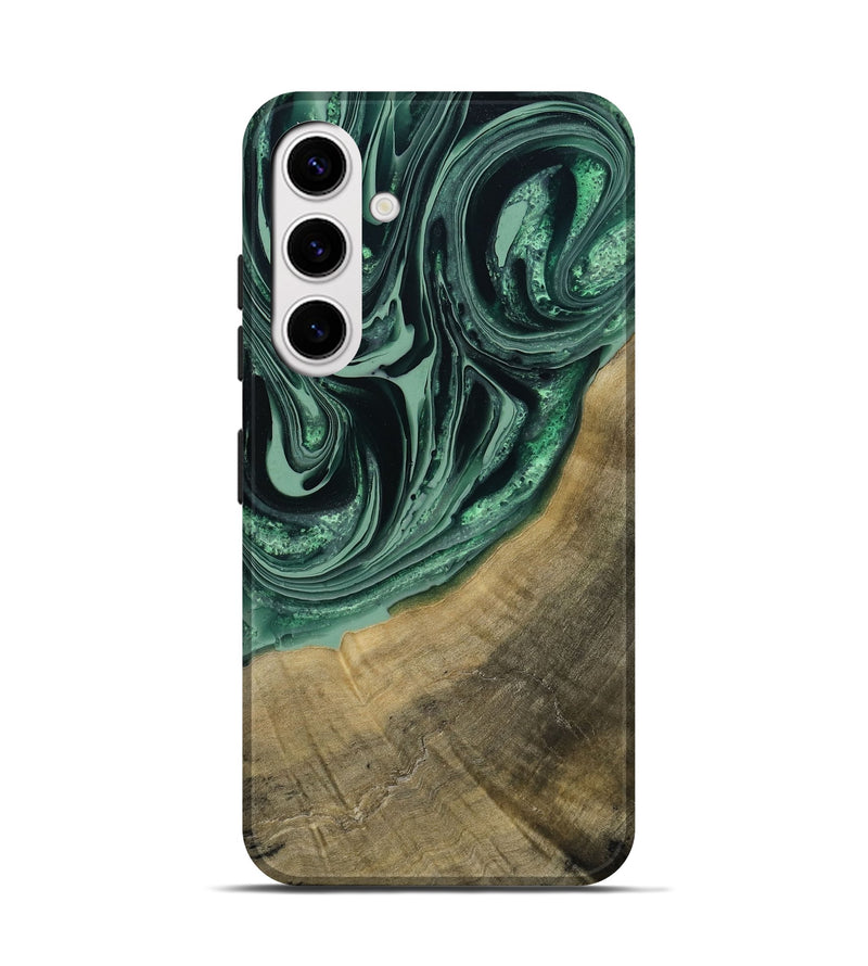 Galaxy S25 Wood Live Edge Phone Case - Karli (Green, 790615)