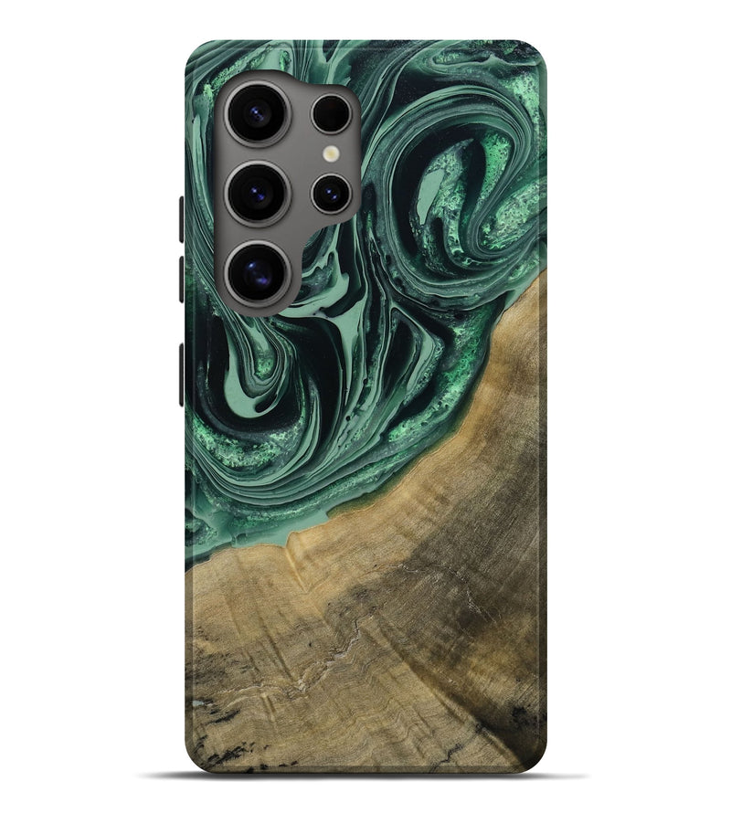 Galaxy S25 Ultra Wood Live Edge Phone Case - Karli (Green, 790615)