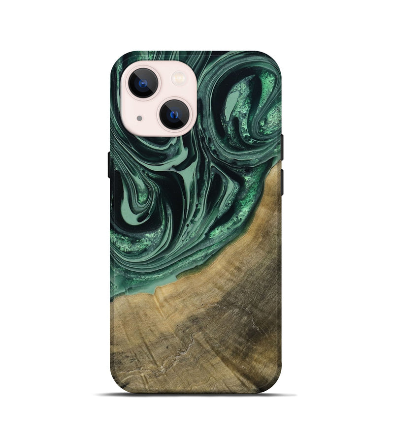 iPhone 13 mini Wood Live Edge Phone Case - Karli (Green, 790615)