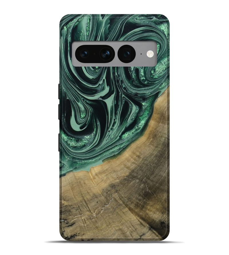 Pixel 7 Pro Wood Live Edge Phone Case - Karli (Green, 790615)